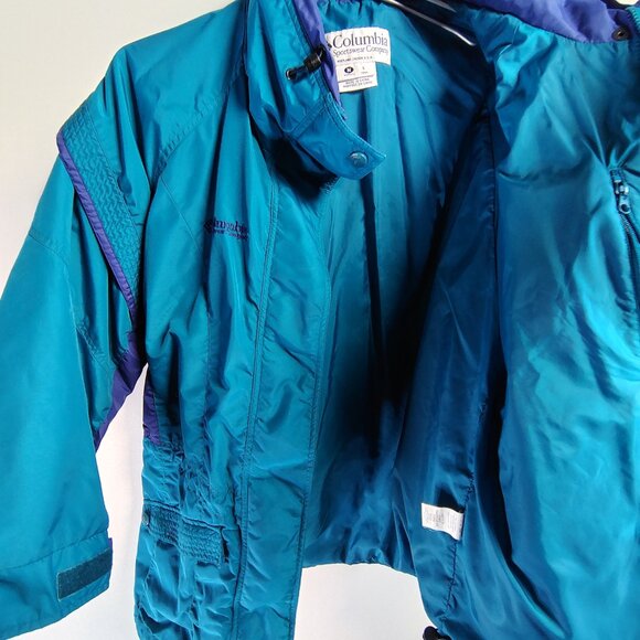 VINTAGE Columbia Gizzmo Jacket Women's Size Medium Teal Insulated Winter Coat - Picture 10 of 16